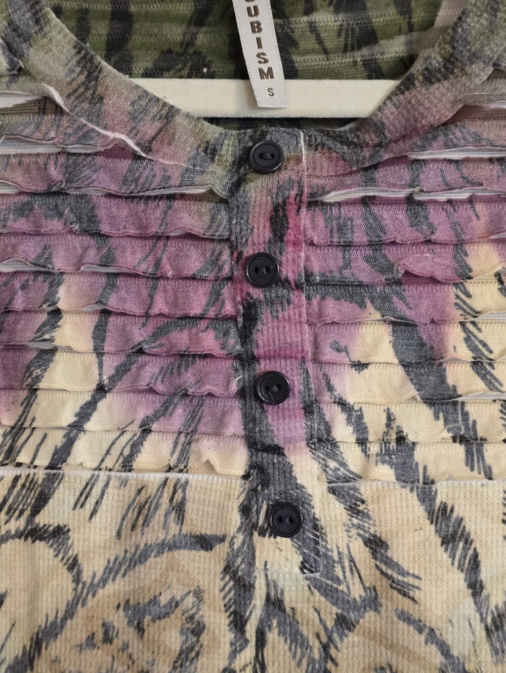 Cubism Multicolor Long Sleeve Blouse Top - Size Small - Picture 5 of 17